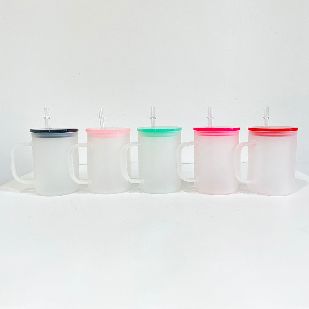 USA RTS sublimation 17oz clear frosted glass mugs_miki