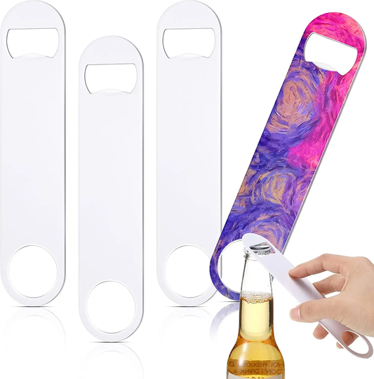 Sublimation white Stainless Steel metal Bottle Opener for Heat Press Printing_miki