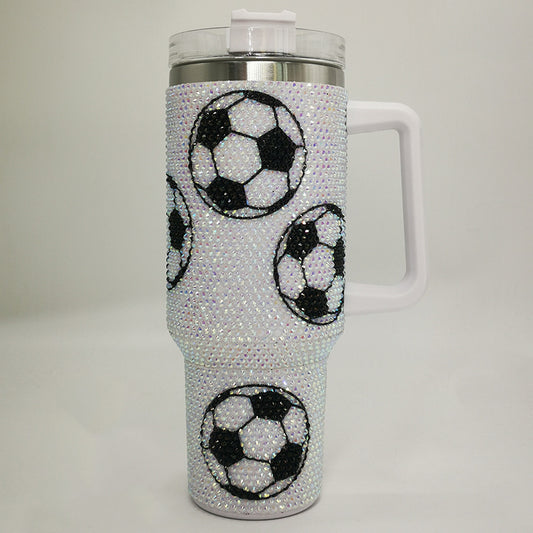 Soccer 40oz rhinestone bling tumbles_miki